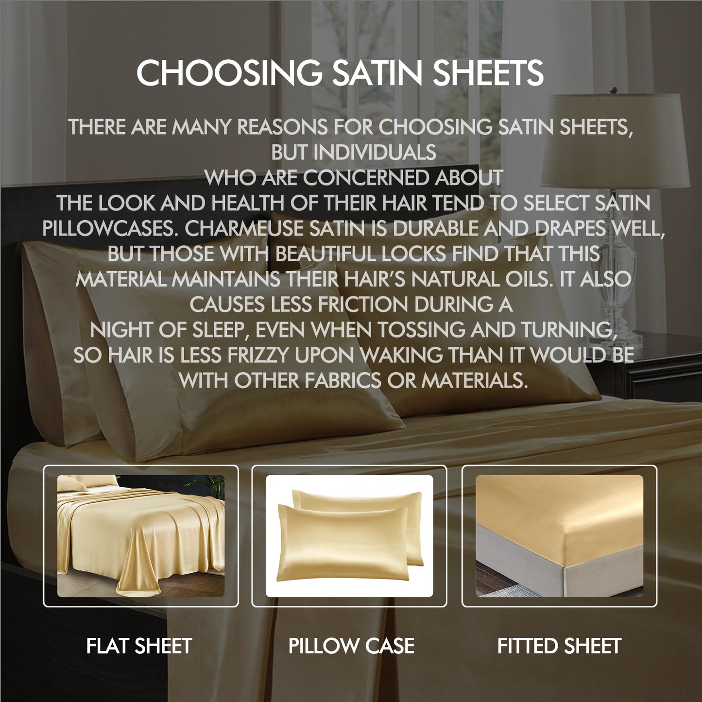 Ultra Soft Silky Satin Bed Sheet Set in Single Size in Charcoal Colour