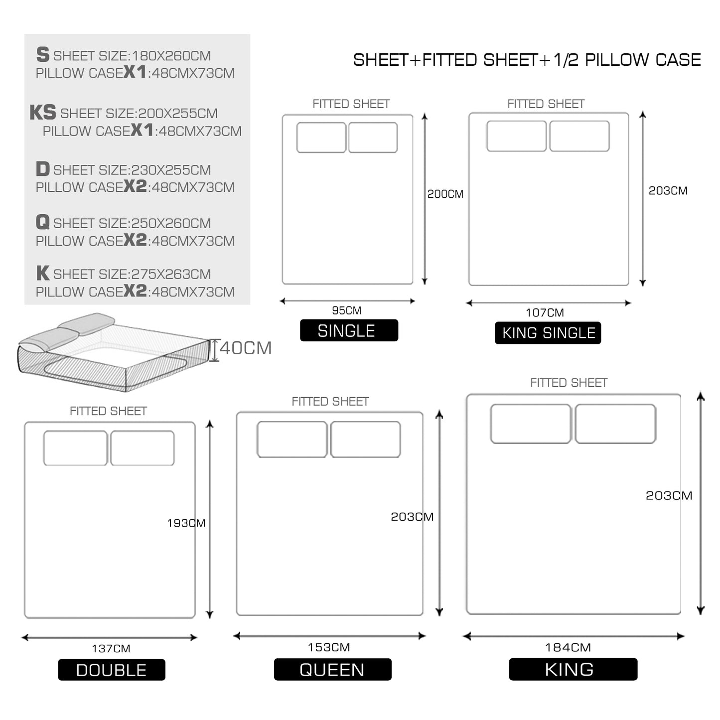 Ultra Soft Silky Satin Bed Sheet Set in Single Size in Charcoal Colour