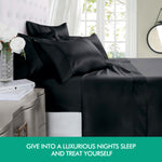 Ultra Soft Silky Satin Bed Sheet Set in Single Size in Charcoal Colour