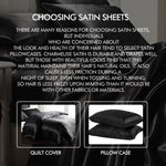 Silk Satin Quilt Duvet Cover Set in Single Size in Ivory Colour