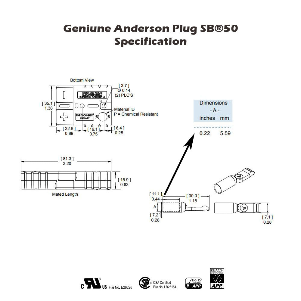10 x Genuine Anderson Plug connector 50AMP Caravan Trailer Solar 6AWG