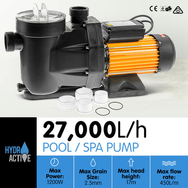  HydroActive Swimming Pool Water Pump - 1200W