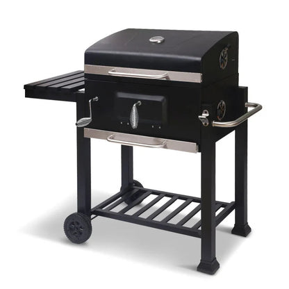 Square outdoor barbecue grill bbq