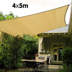 Wallaroo Rectangular Shade Sail - 4m x 5m - Sand