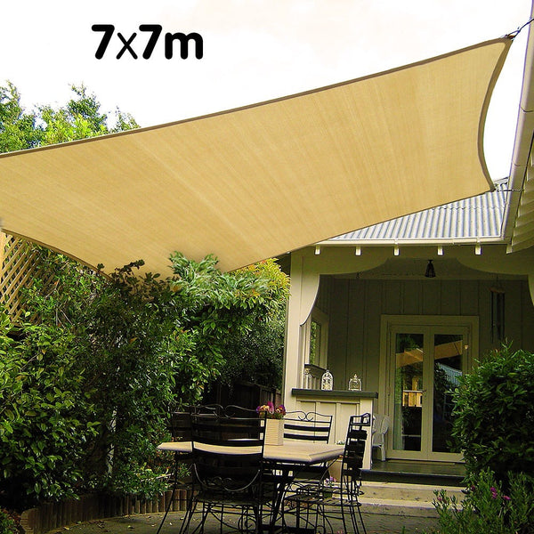  Wallaroo Rectangular Shade Sail 7m x 7m - Sand