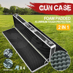 Hard Aluminium Double Sided Hunting Gun Cases Safes Bags Rifle Shot Carry Boxes