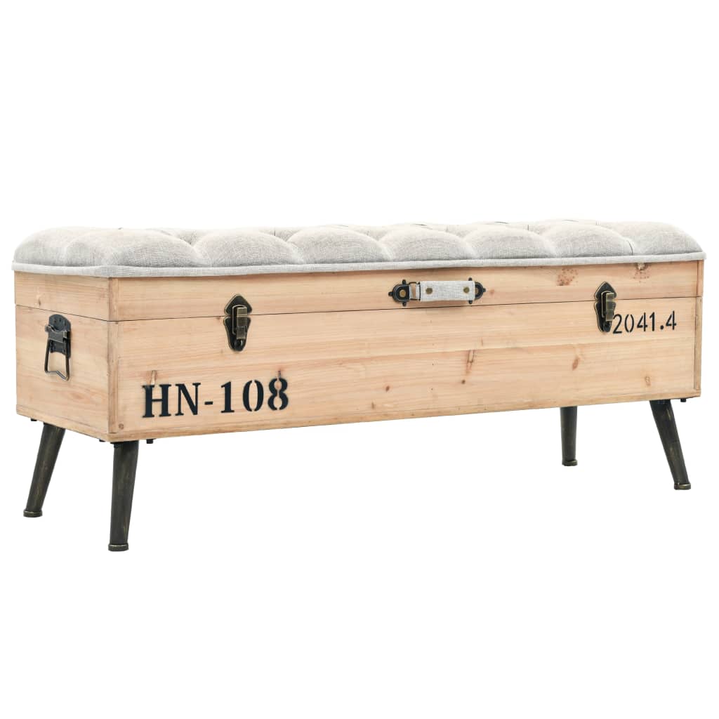 Storage & Entryway Benches Storage Bench 120x40x50cm Solid Wood and MDF