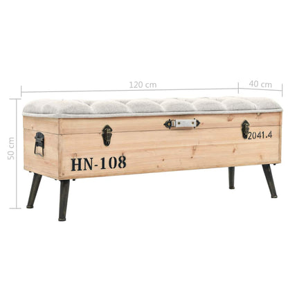 Storage & Entryway Benches Storage Bench 120x40x50cm Solid Wood and MDF