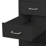 Stylish and Spacious: Black 8-Drawer Office Cabinet for Home Storage