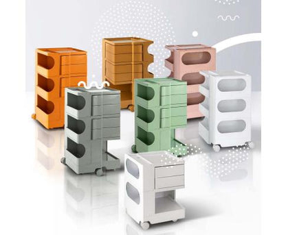 stylish Boby Trolley Storage Bedside Table Mobile Cart 3 Tier YE/OR/GR/GY/PK/WH