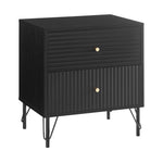 White/Black Bedside Table Drawer Nightstand