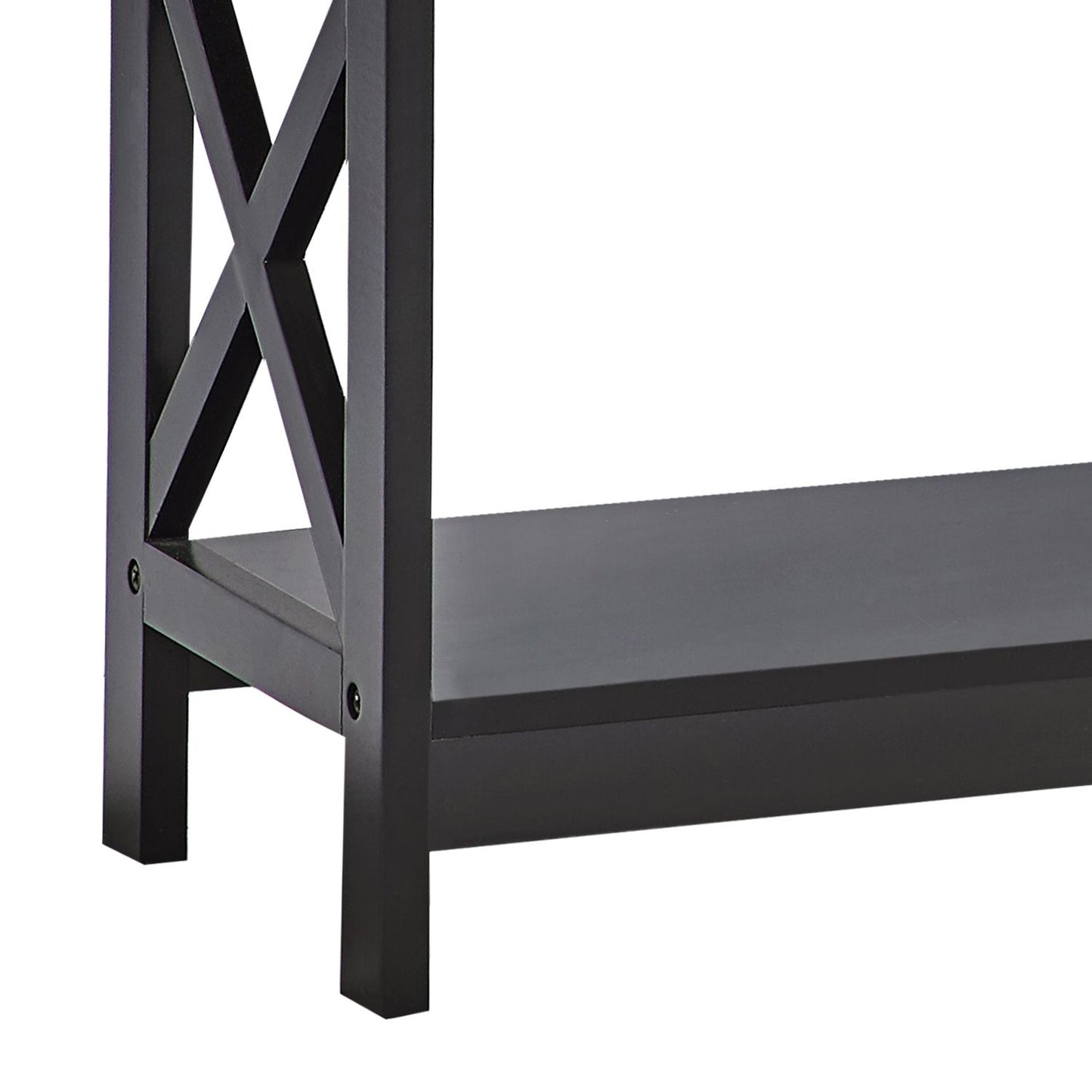 White/Black Cross Console Table for Stylish Spaces