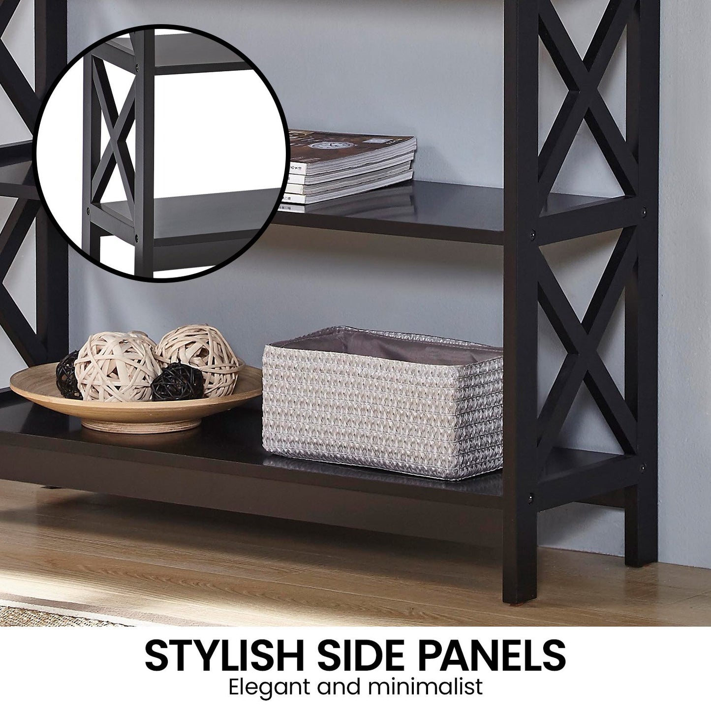 White/Black Cross Console Table for Stylish Spaces