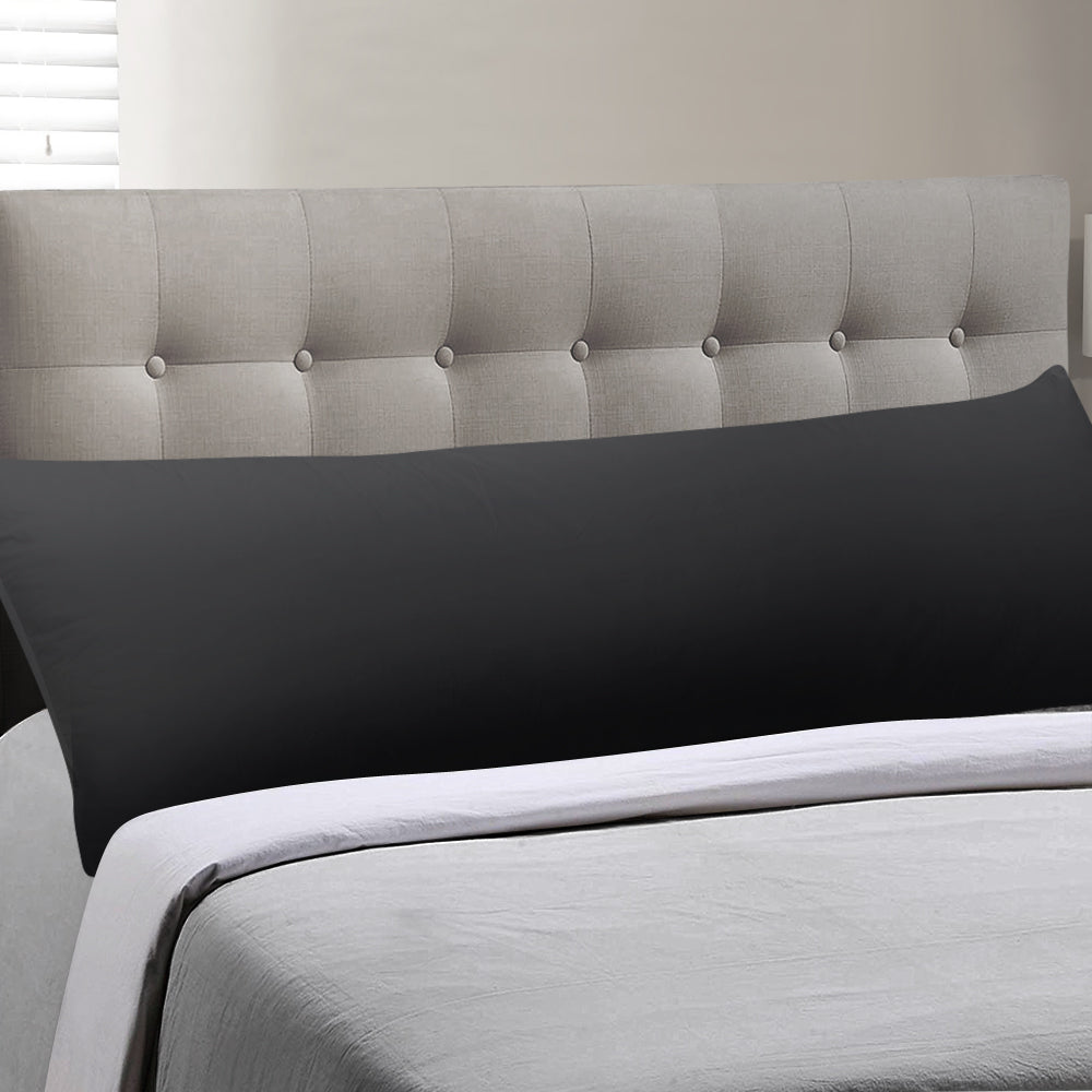 Body Full Long Pillow Luxury Slip Cotton Maternity Pregnancy 137cm Black