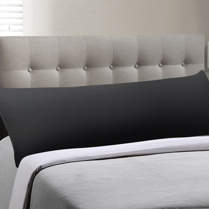 Body Full Long Pillow Luxury Slip Cotton Maternity Pregnancy 137cm Black