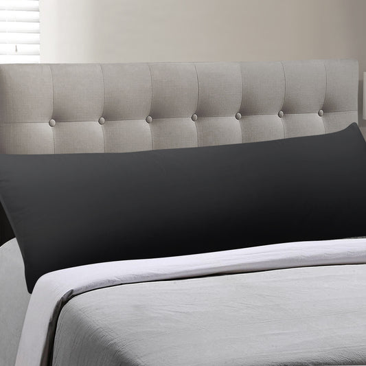 Body Full Long Pillow Luxury Slip Cotton Maternity Pregnancy 137cm Black