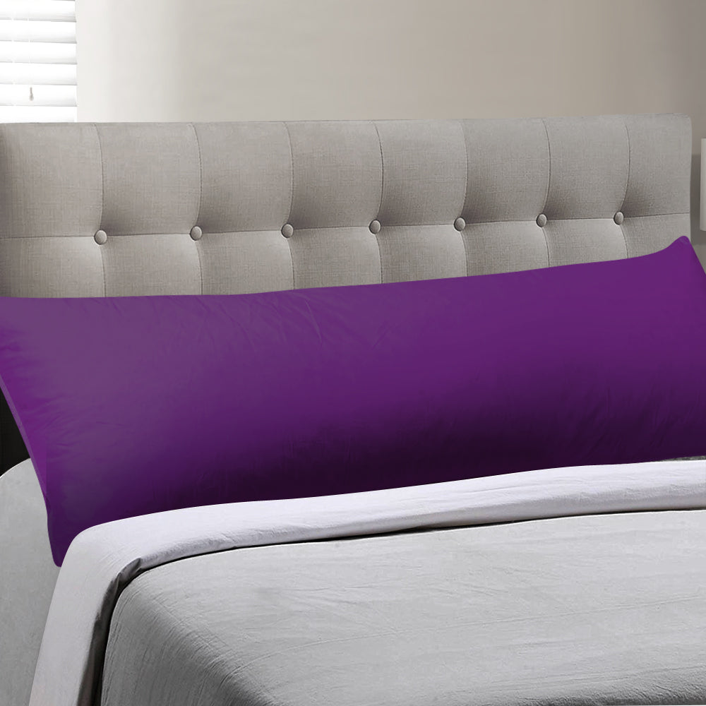 Body Full Long Pillow Luxury Slip Cotton Maternity Pregnancy 150cm Plum