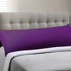 Body Full Long Pillow Luxury Slip Cotton Maternity Pregnancy 137cm Plum