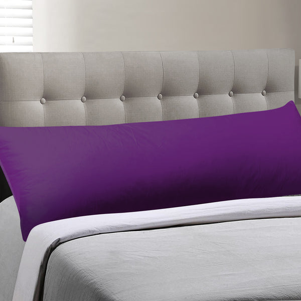  Body Full Long Pillow Luxury Slip Cotton Maternity Pregnancy 137cm Plum