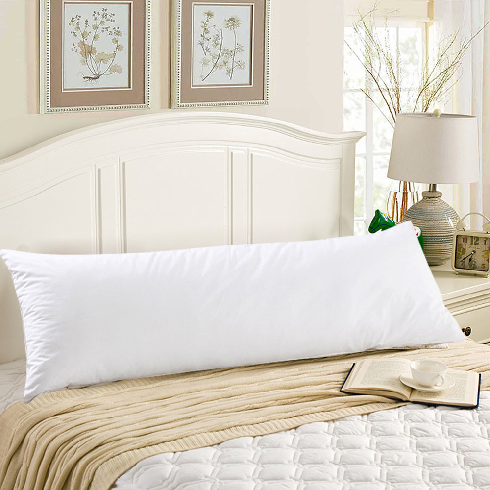 Body Full Long Pillow Luxury Slip Cotton Maternity Pregnancy 137cm White