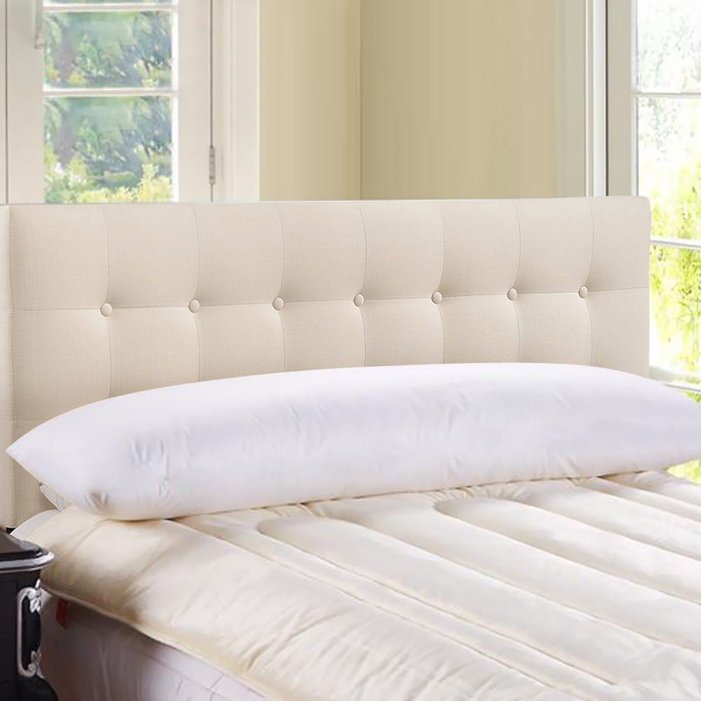 Body Full Long Pillow Luxury Slip Cotton Maternity Pregnancy 137cm White