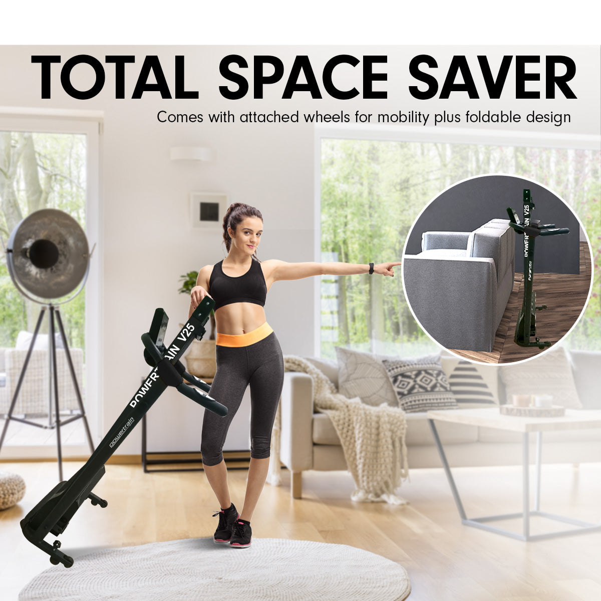 Foldable Treadmill Home Gym Cardio Walk Machine V25