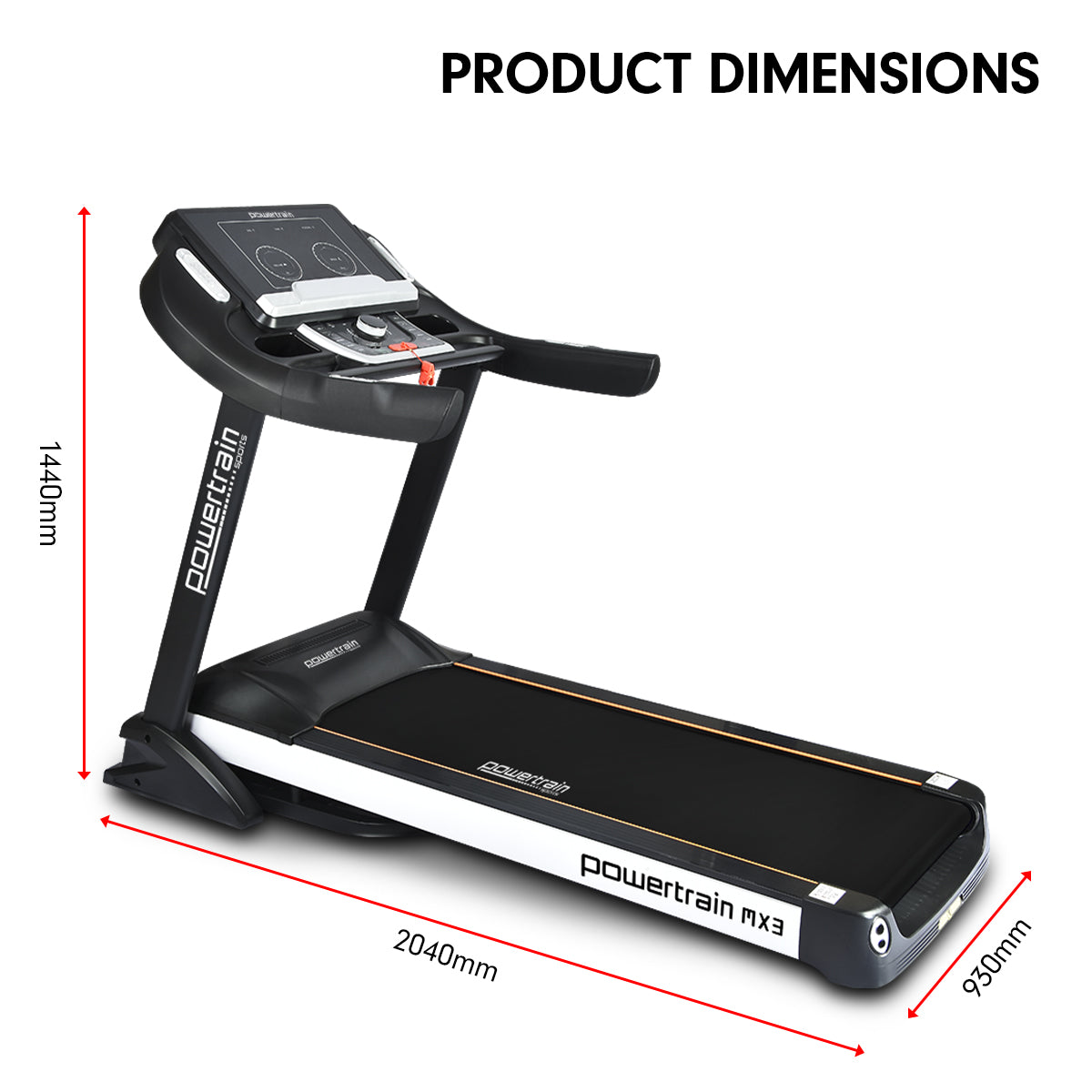 Mx3 treadmill performance home gym cardio