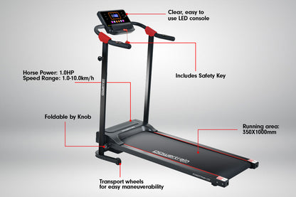 Treadmill V20 Cardio Running Exercise Home Gym - PowerTrain