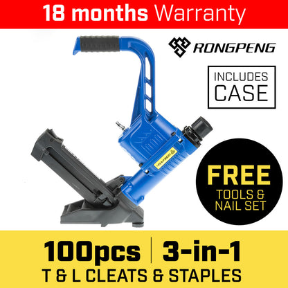 3 in 1 Pneumatic Flooring Air Nail Gun Nailer