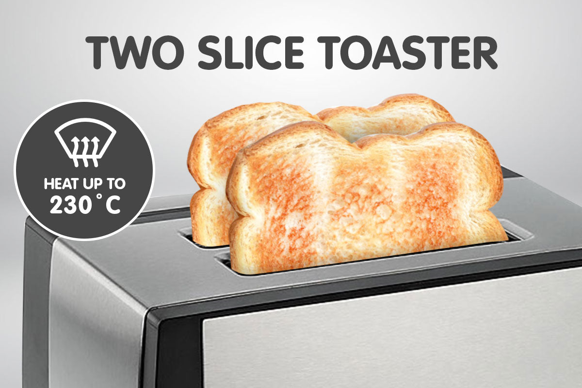 Pronti 3-in-1 Toaster Griddle Hot Plate Electric 2 Slices Grill