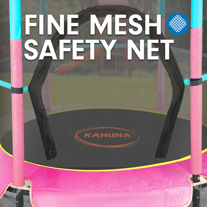 Kahuna Mini 4.5 ft Trampoline Green Pink