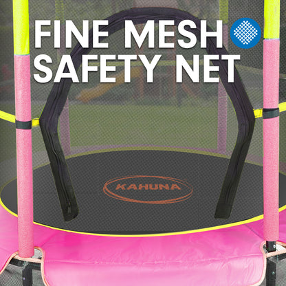 Kahuna Mini 4.5 ft Trampoline Yellow Pink