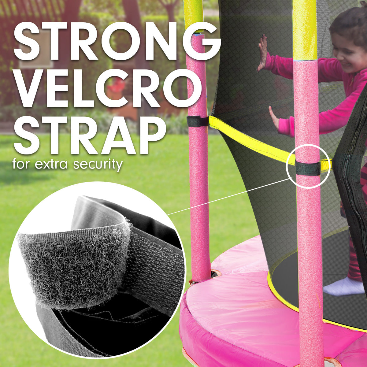 Kahuna Mini 4.5 ft Trampoline Yellow Pink