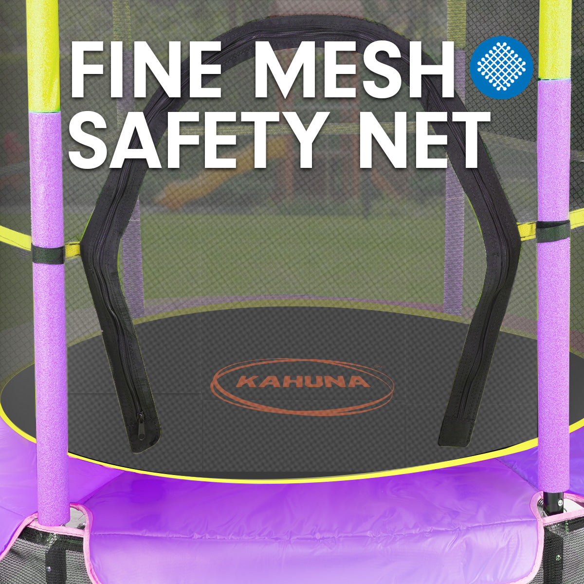 Kahuna Mini 4.5 ft Trampoline Yellow Purple
