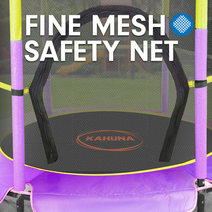 Kahuna Mini 4.5 ft Trampoline Yellow Purple