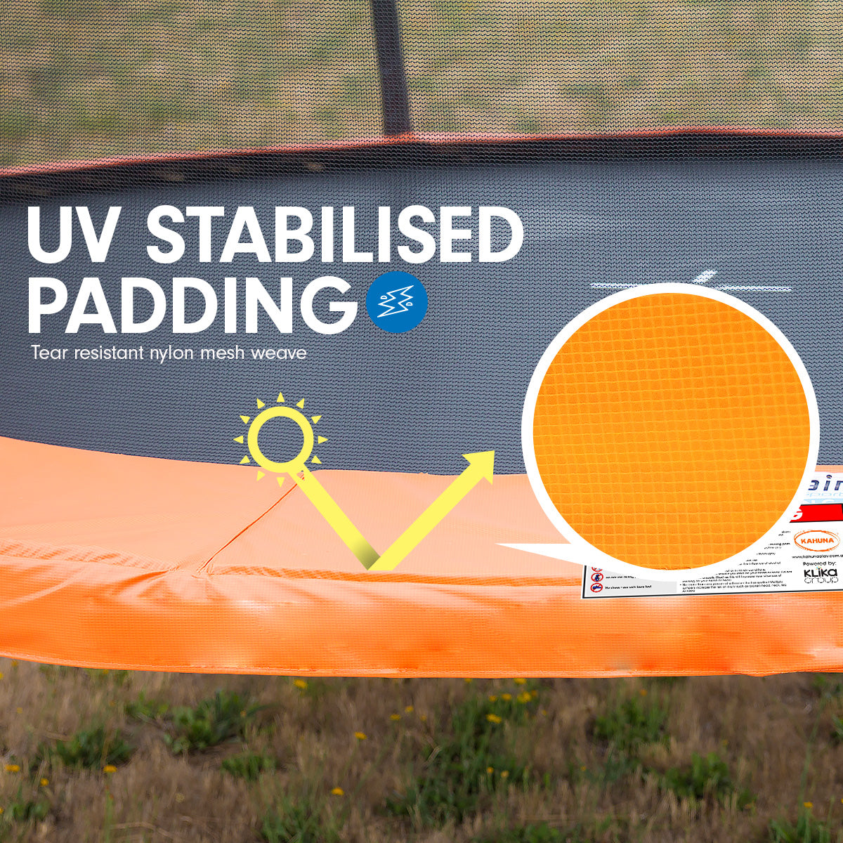 Kahuna Trampoline 8 ft x 14ft Oval Outdoor - Orange