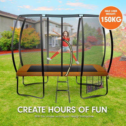 Kahuna Trampoline 6 ft x 9 ft Rectangular Outdoor - Orange