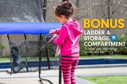 Trampoline 8 Ft  Roof - Blue