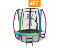 Kahuna 6 ft Trampoline with Rainbow Safety Pad