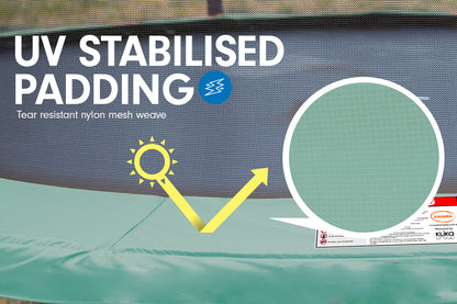 Trampoline 12 ft with Roof-Green
