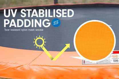 Kahuna 8ft Trampoline Spring Outdoor - Orange