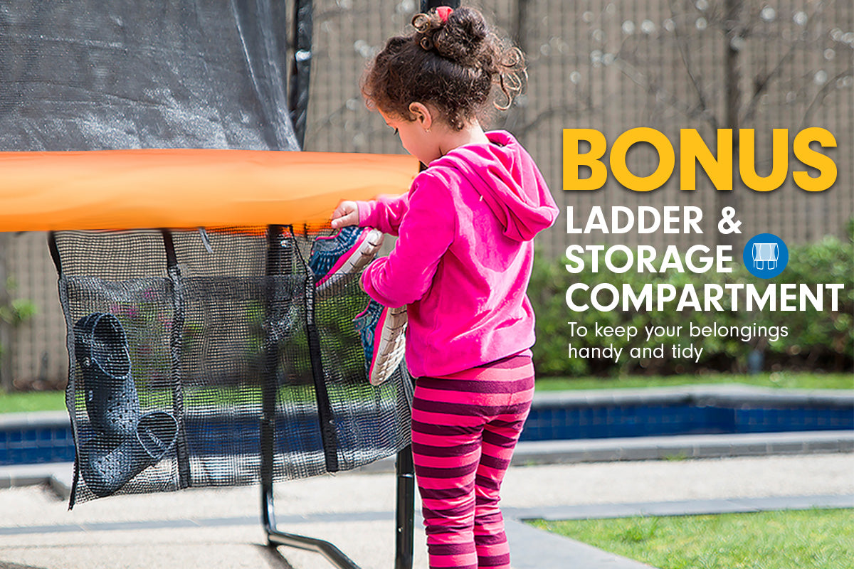 Kahuna 8ft Trampoline Spring Outdoor - Orange