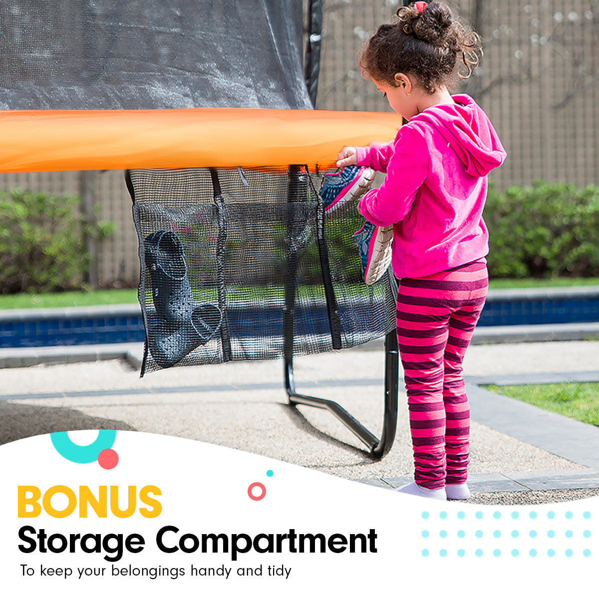 Trampoline 10 ft with Roof - Orange