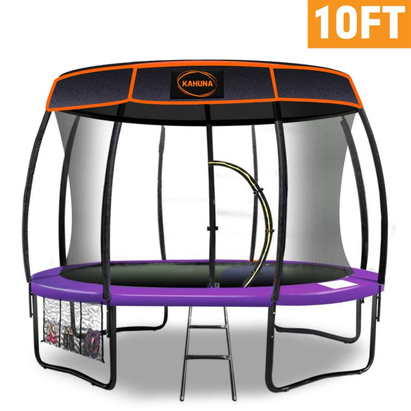  Trampoline 10 ft with  Roof - Purple