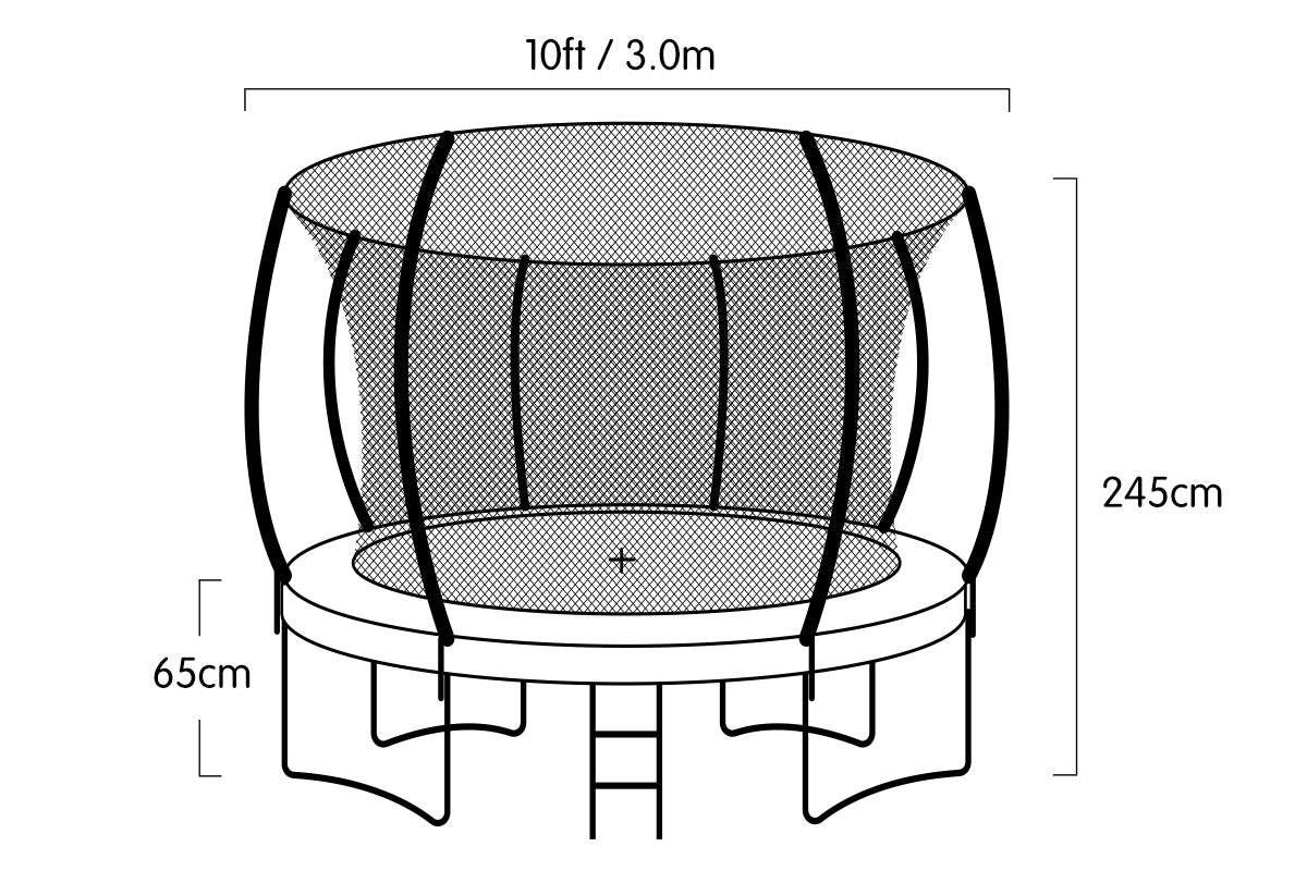 Trampoline 10 ft  Roof - Blue