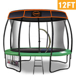Trampoline 12 ft with Roof-Green