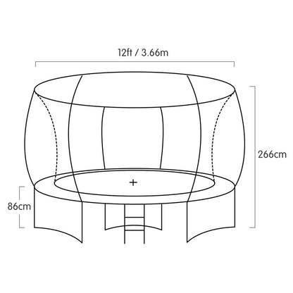 Trampoline 12 ft with  Roof-Orange