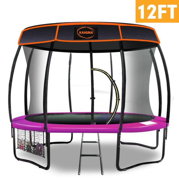  Trampoline 12 ft with  Roof-Pink