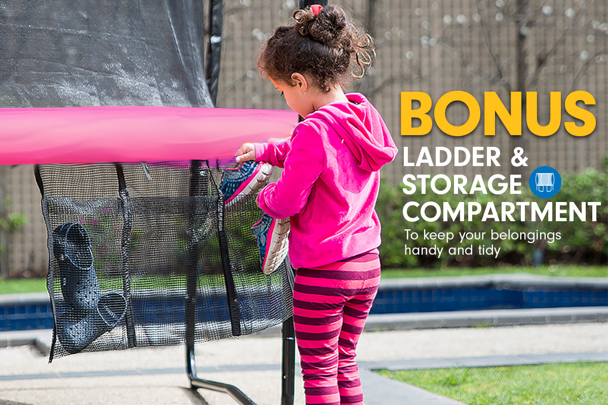 Trampoline 16 ft with Roof set - Pink