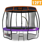 Trampoline 12 ft with  Roof-Purple